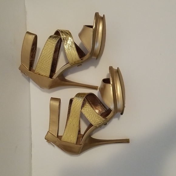 Promise Gold Women's Heels Size 7 - Picture 2 of 11